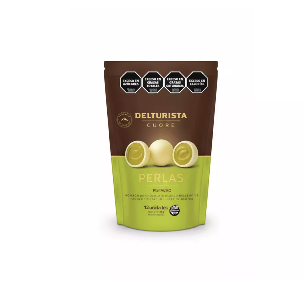 Bombon De Chocolate Blanco Relleno De Pasta De Pistacho